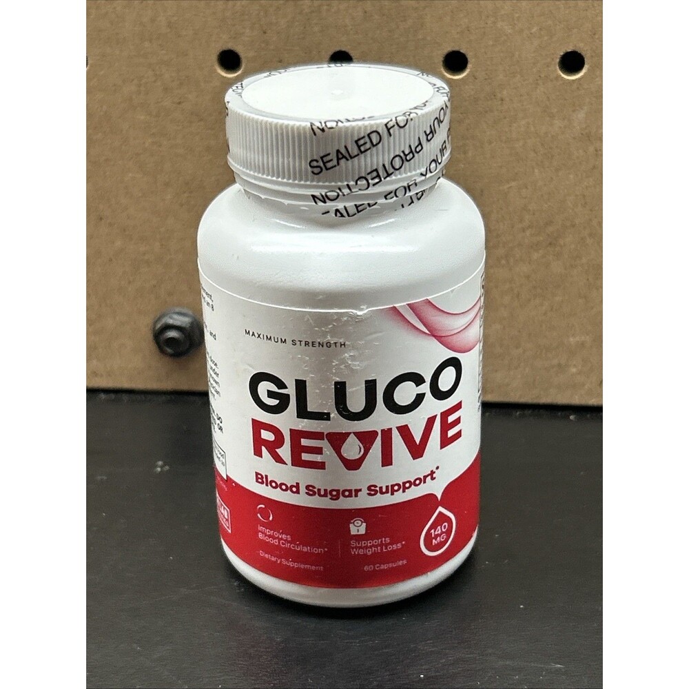Gluco Revive Blood Sugar Support Health Capsules (140 mg) 60 Caps Exp 2/2028